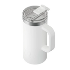 Spill-resistant flip lid for white RTIC 16 oz Road Trip travel mug