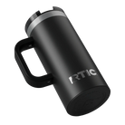 Built-in silicone anti-slip base on black RTIC 16 oz Road Trip travel mug