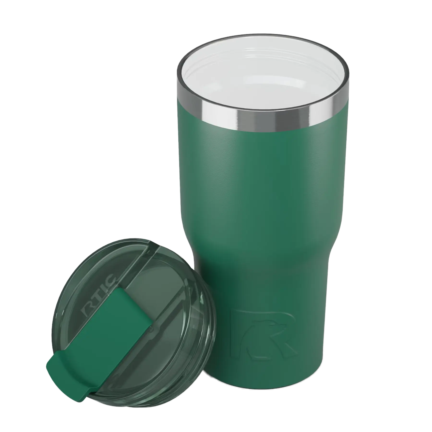 Ceramic-lined interior of pine tree RTIC 20 oz Essential tumbler