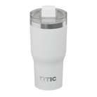 Spill-resistant travel lid for white RTIC 20 oz Essential tumbler