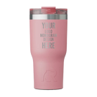 Personalized dusty rose RTIC 20 oz Essential ceramic-lined tumbler with custom laser engraved logo, monogram, or design
