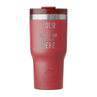 Personalized flag red RTIC 20 oz Essential ceramic-lined tumbler with custom laser engraved logo, monogram, or design