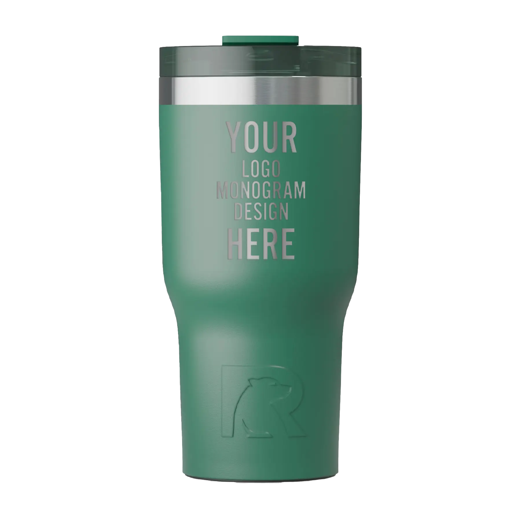Personalized pine tree RTIC 20 oz Essential ceramic-lined tumbler with custom laser engraved logo, monogram, or design