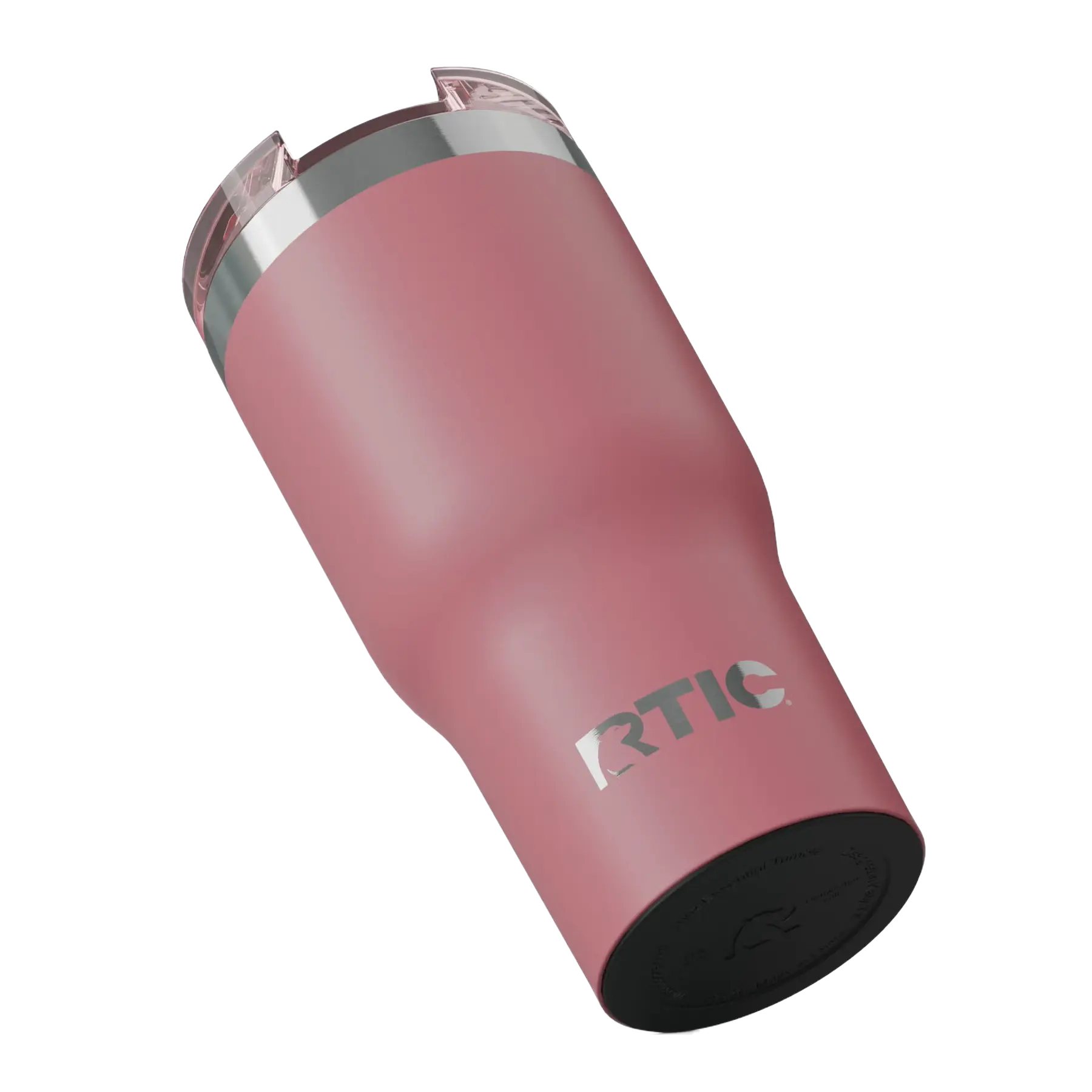 Built-in silicone anti-slip base on dusty rose RTIC 20 oz Essential tumbler