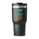 Personalized black RTIC 20 oz Essential ceramic-lined tumbler with custom UV full color print logo, monogram, or design