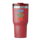 Personalized flag red RTIC 20 oz Essential ceramic-lined tumbler with custom UV full color print logo, monogram, or design