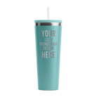 Personalized lagoon RTIC 28 oz Everyday ceramic-lined tumbler with custom laser engraved logo, monogram, or design