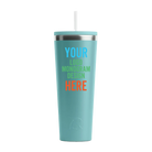 Personalized lagoon RTIC 28 oz Everyday ceramic-lined tumbler with custom UV full color printed logo, monogram, or design