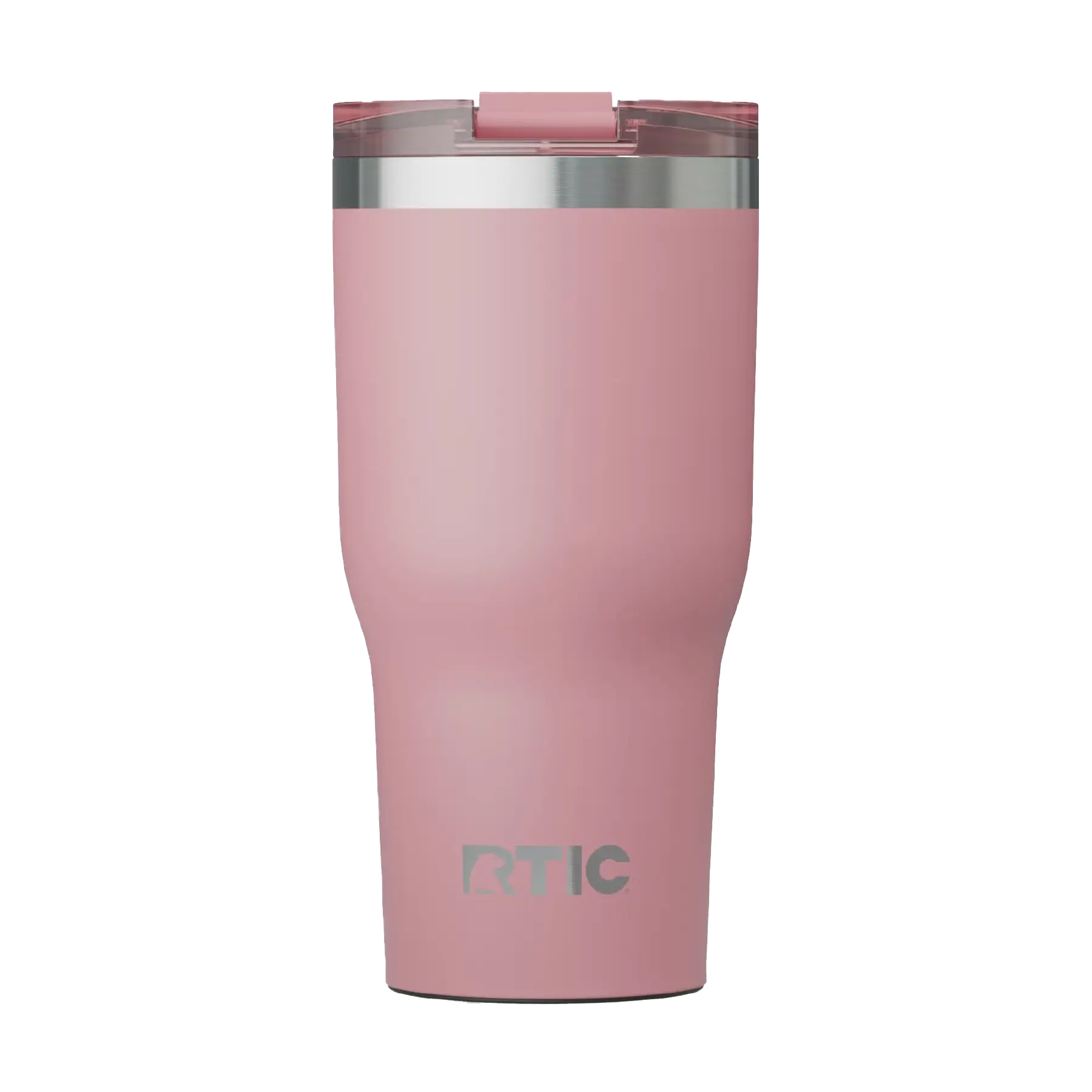 Back view of dusty rose RTIC 30 oz Essential insulated tumbler