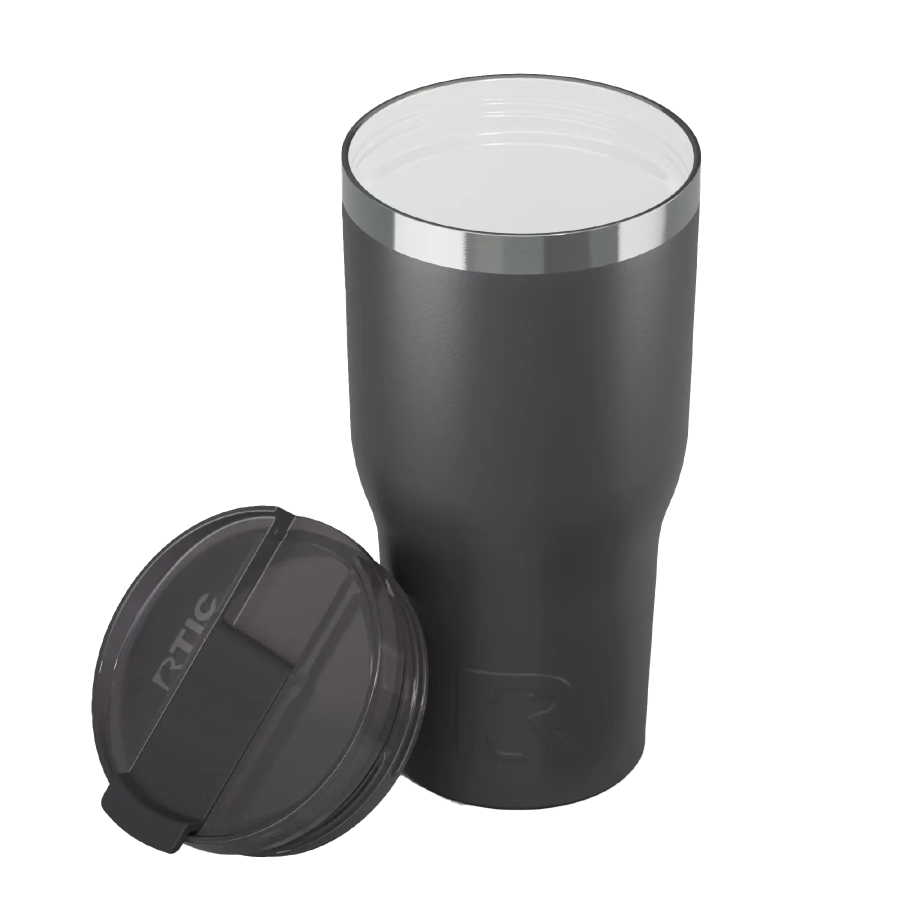 Ceramic-lined interior of graphite RTIC 30 oz Everyday tumbler