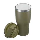 Ceramic-lined interior of olive RTIC 30 oz Everyday tumbler