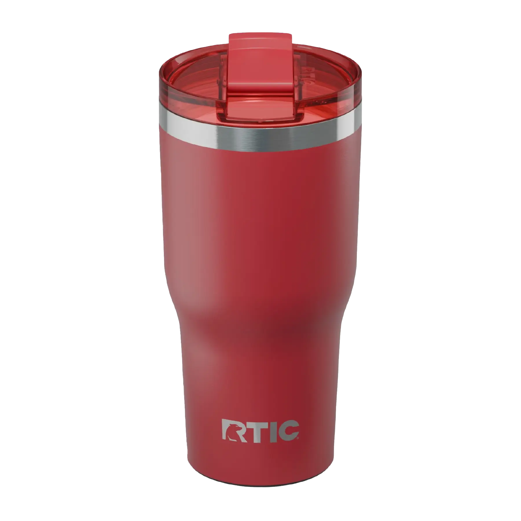 Spill-resistant travel lid for flag red RTIC 30 oz Essential tumbler