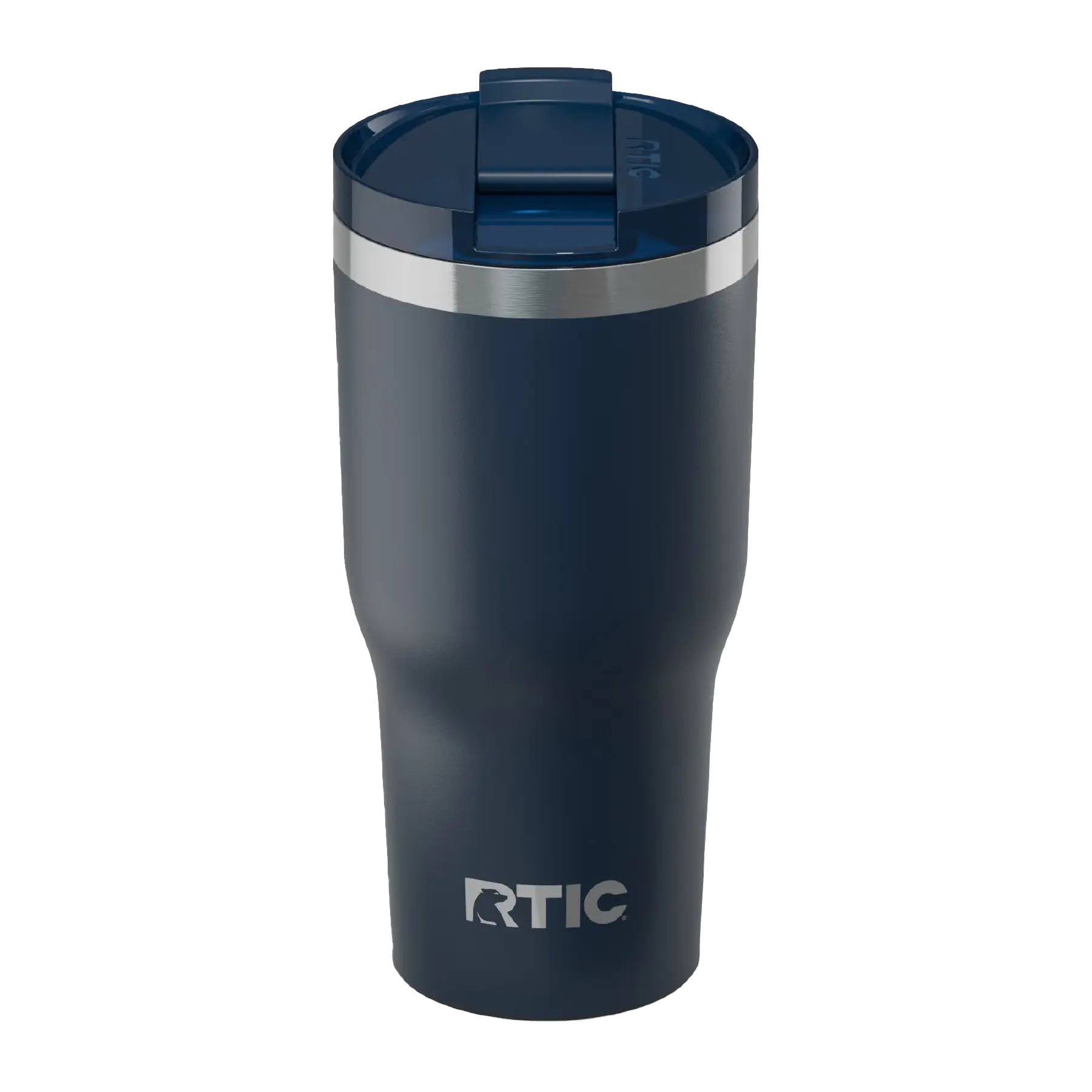 Spill-resistant travel lid for navy RTIC 30 oz Essential tumbler
