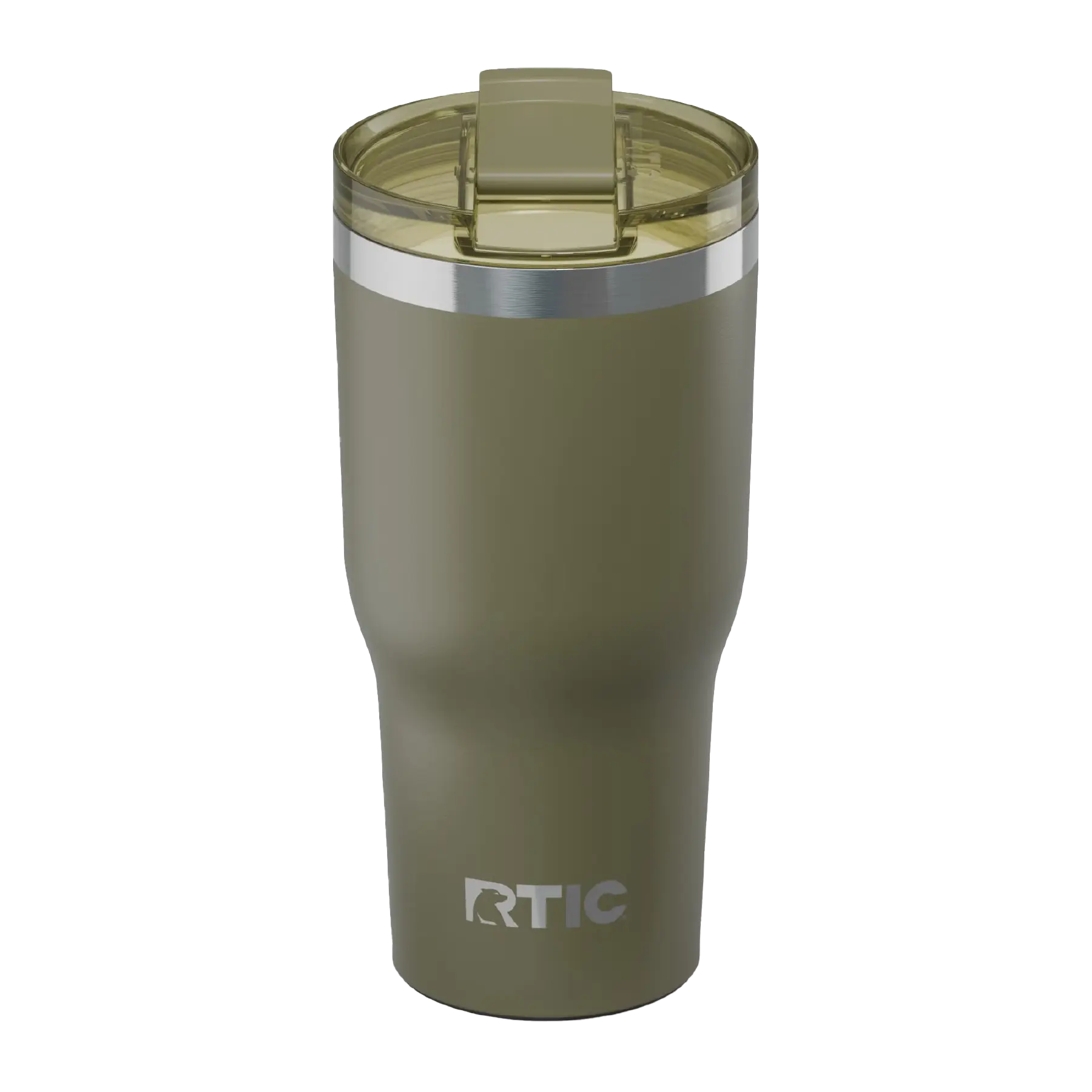 Spill-resistant travel lid for olive RTIC 30 oz Essential tumbler