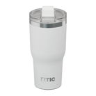 Spill-resistant travel lid for white RTIC 30 oz Essential tumbler