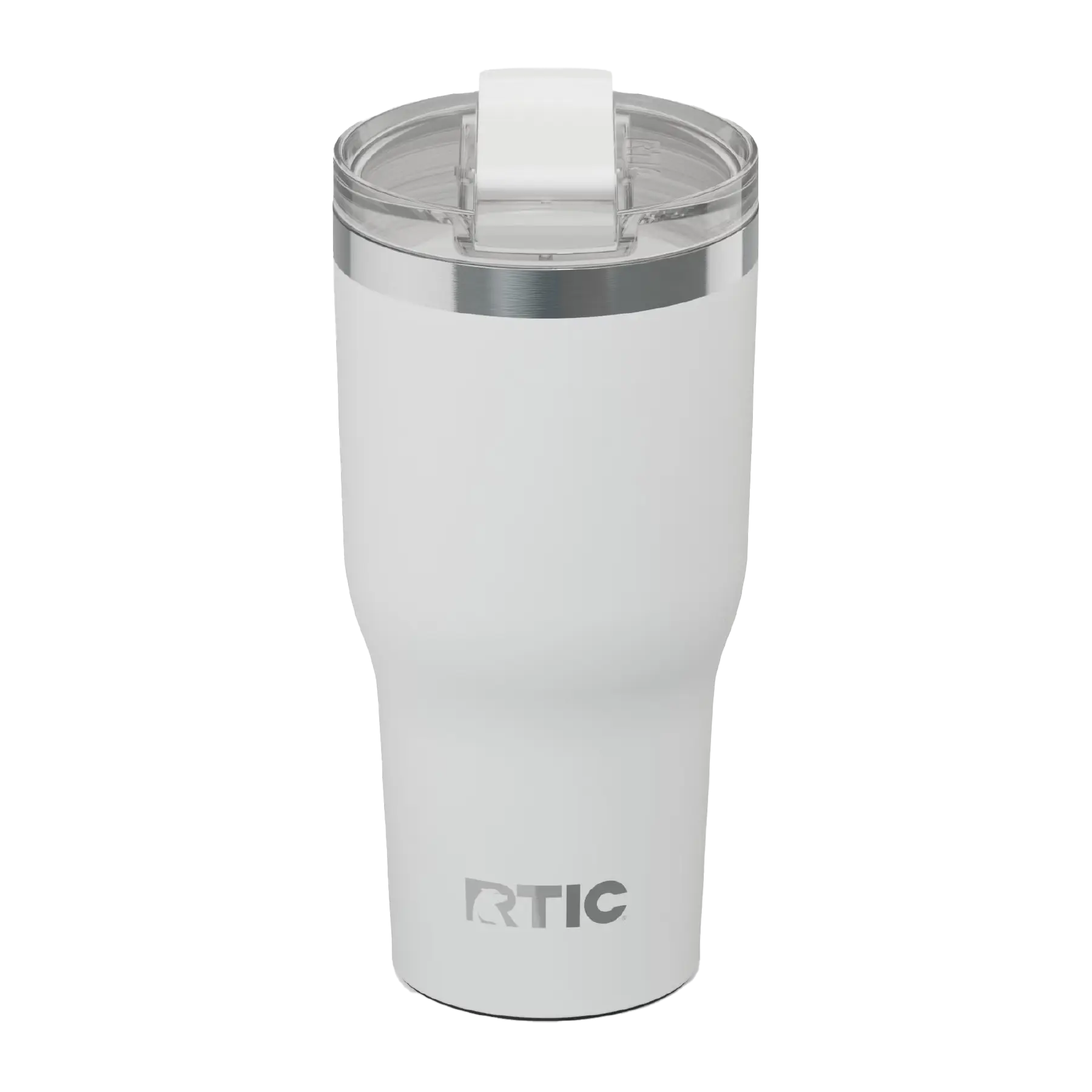 Spill-resistant travel lid for white RTIC 30 oz Essential tumbler