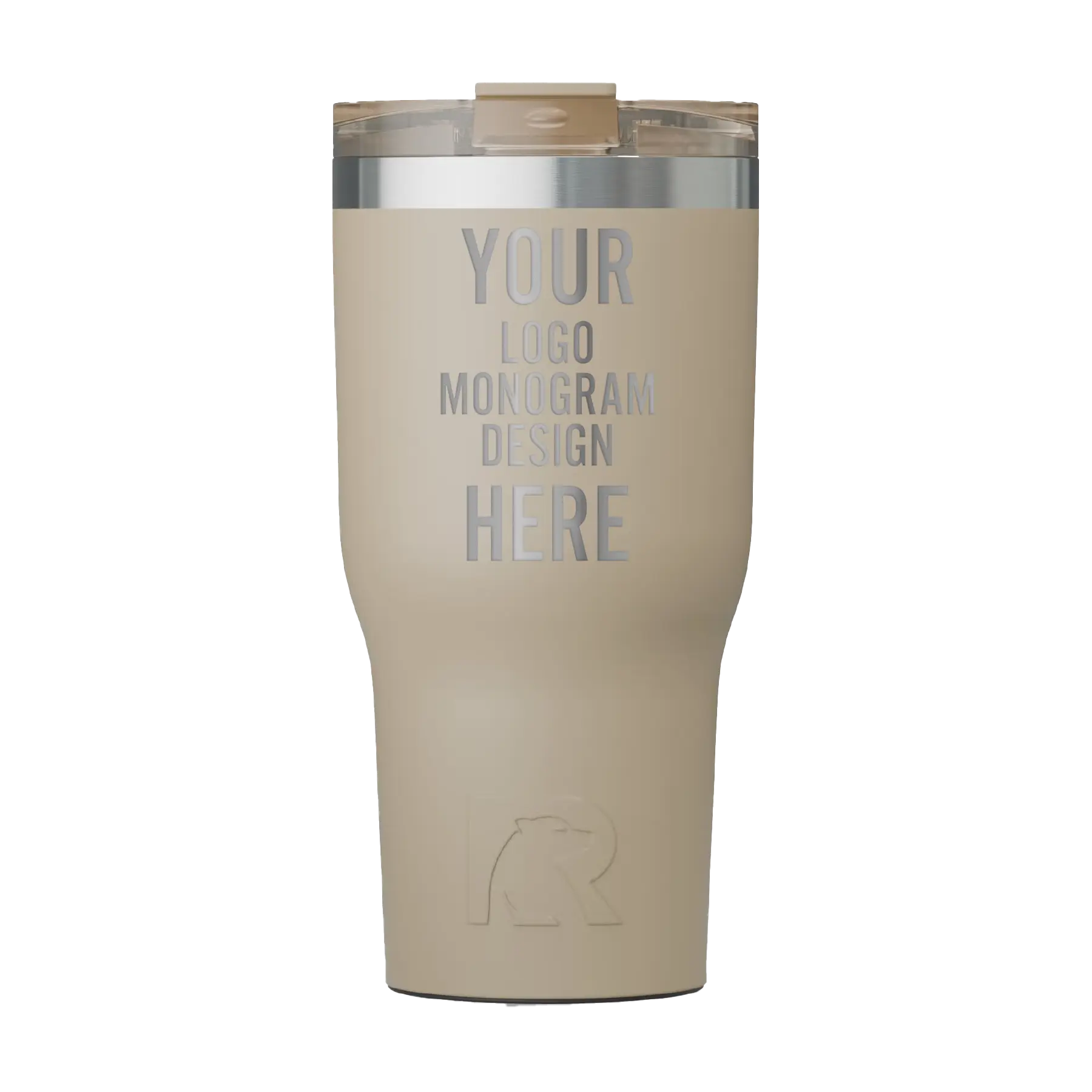 Personalized beach RTIC 30 oz Essential ceramic-lined tumbler with custom laser engraved logo, monogram, or design
