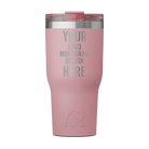 Personalized dusty rose RTIC 30 oz Essential ceramic-lined tumbler with custom laser engraved logo, monogram, or design