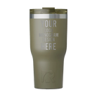 Personalized olive RTIC 30 oz Essential ceramic-lined tumbler with custom laser engraved logo, monogram, or design