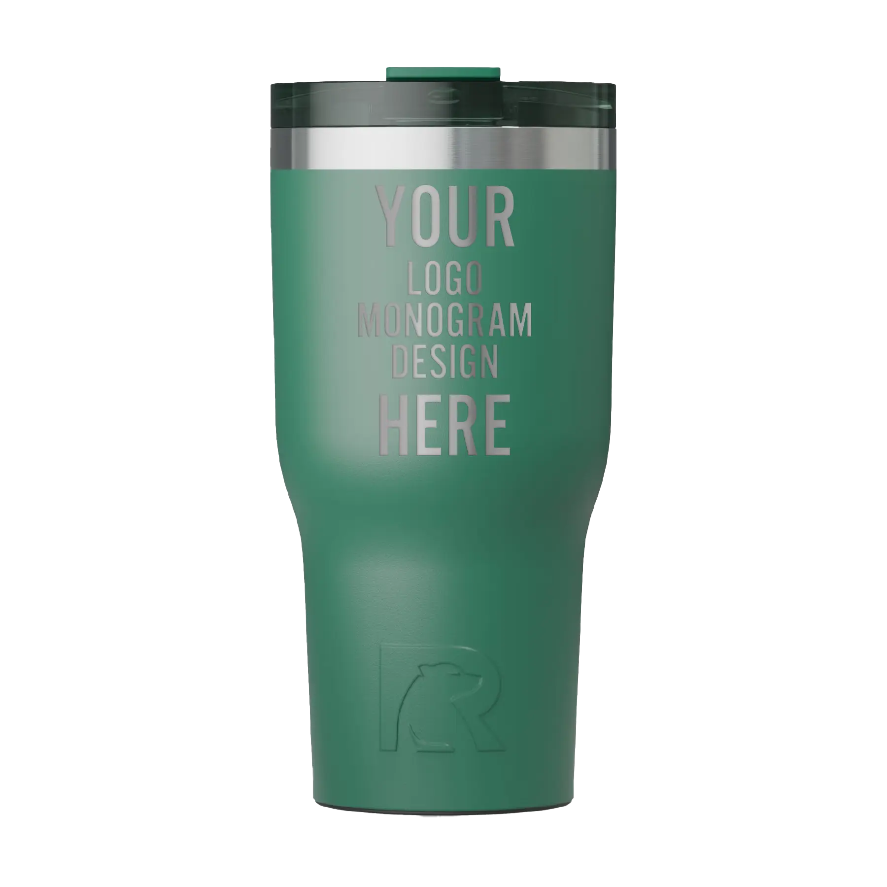 Personalized pine tree RTIC 30 oz Essential ceramic-lined tumbler with custom laser engraved logo, monogram, or design