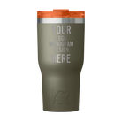 Personalized trailblazer RTIC 30 oz Essential ceramic-lined tumbler with custom laser engraved logo, monogram, or design