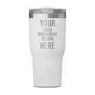 Personalized white RTIC 30 oz Essential ceramic-lined tumbler with custom laser engraved logo, monogram, or design