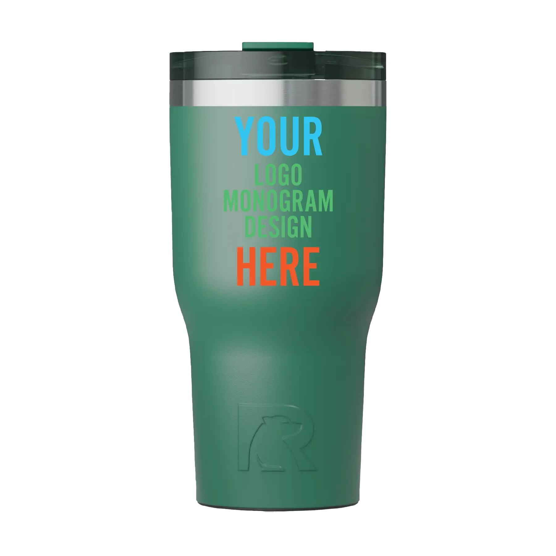 Personalized pine tree RTIC 30 oz Essential ceramic-lined tumbler with custom UV full color printed logo, monogram, or design