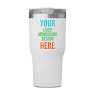 Personalized white RTIC 30 oz Essential ceramic-lined tumbler with custom UV full color printed logo, monogram, or design