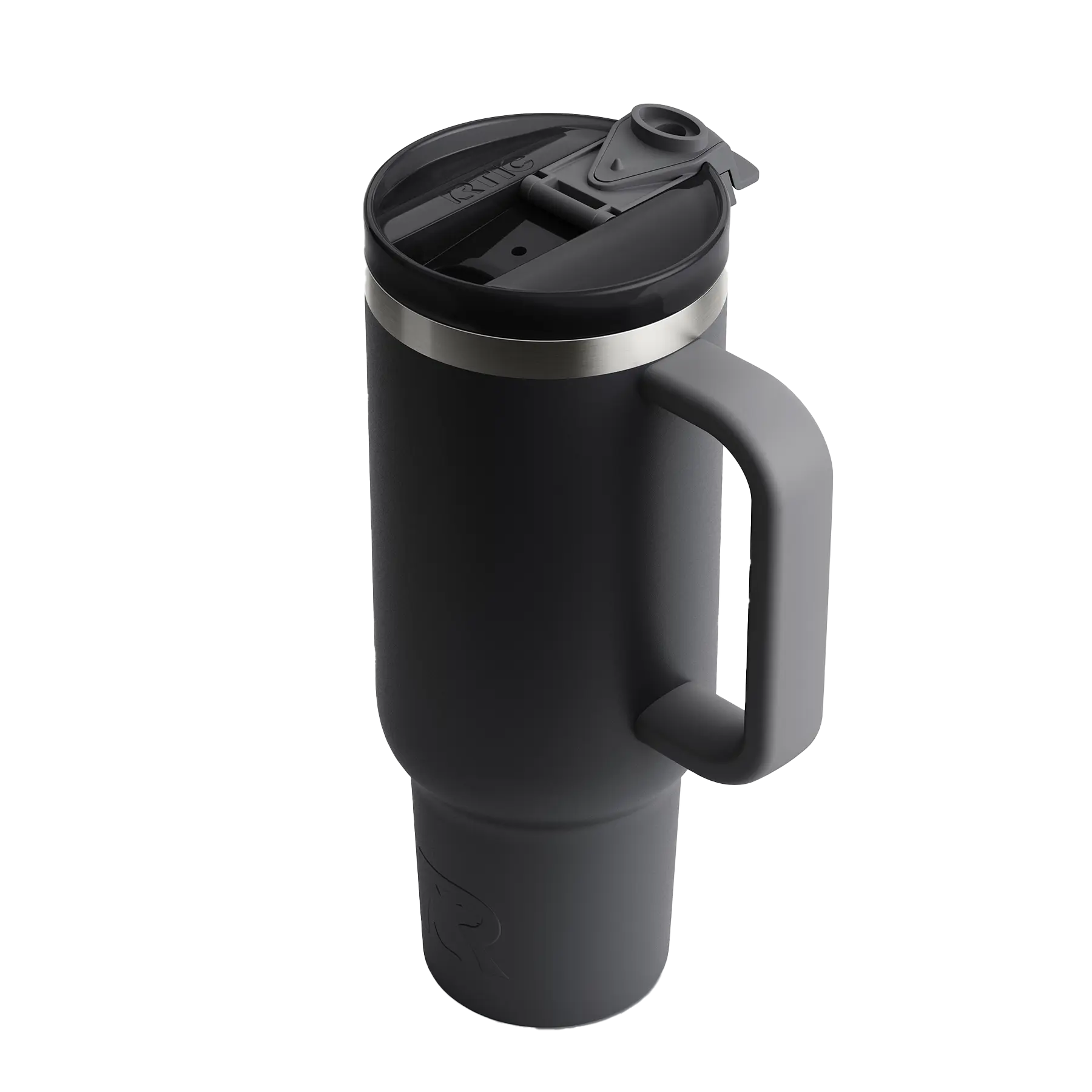 Straw travel lid for black RTIC 40 oz Road Trip tumbler