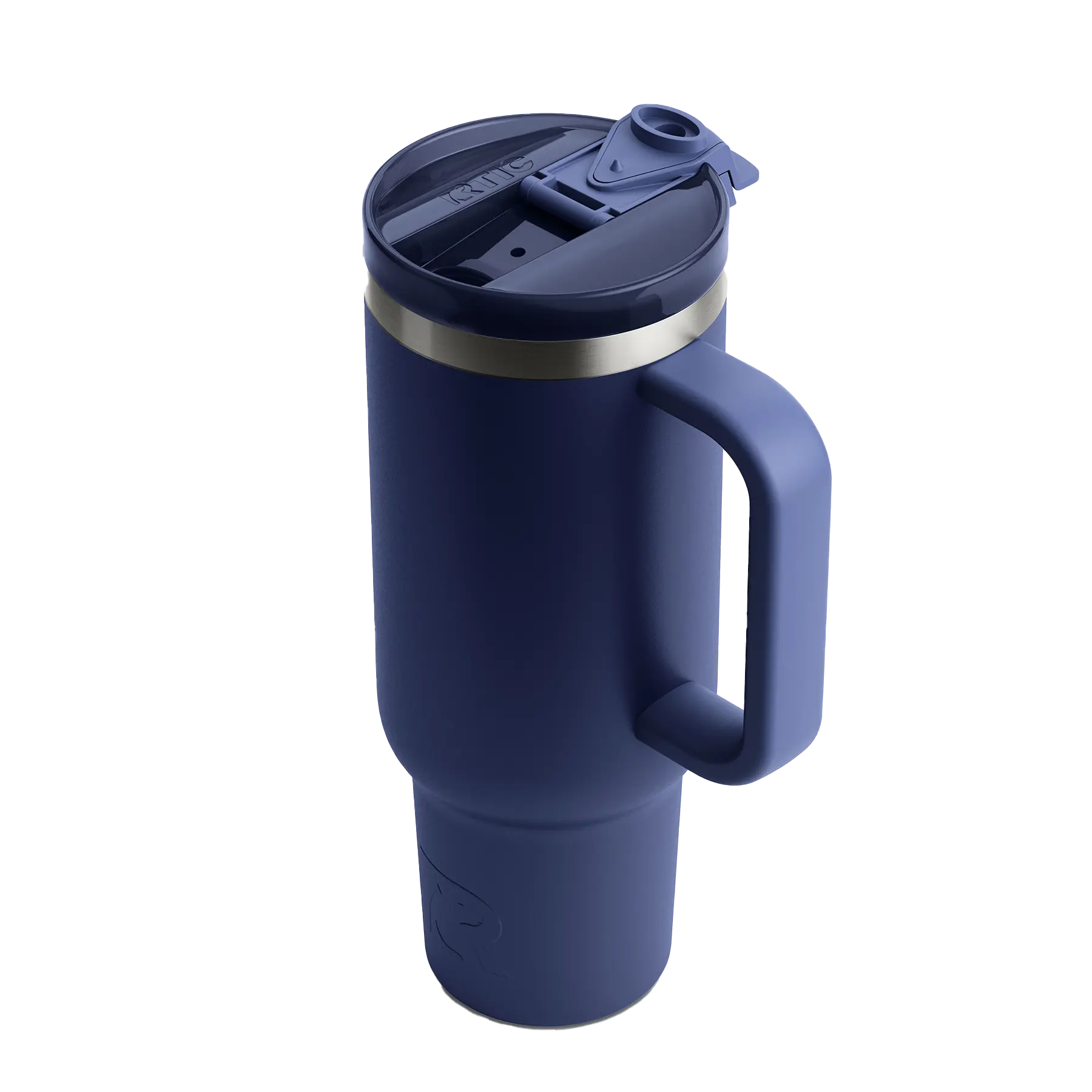 Straw travel lid for navy RTIC 40 oz Road Trip tumbler