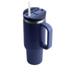Spill-resistant travel lid for navy RTIC 40 oz Road Trip tumbler