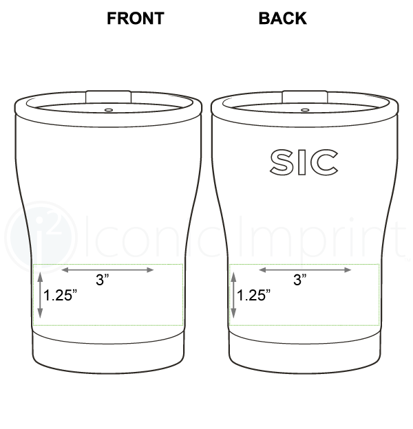 SIC 12 oz Tumbler Imprint Area