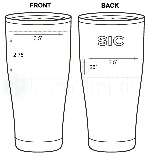 SIC 30 oz Tumbler Imprint Area