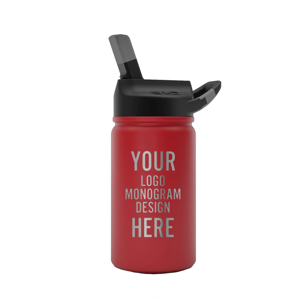 Personalized SIC 12 oz Kids Water Bottle - Gameday Red | Iconic Imprint
