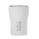 Laser etched SIC matte white 12 oz tumbler customized with name, logo, monogram