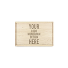 Laser etched maple 11 x 17 butcher block with juice groove cutting/charcuterie board with bare finish