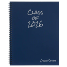 Large blue spiral notebook laser etched with 'Class of' design