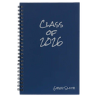 Small blue spiral notebook laser etched with 'Class of' design