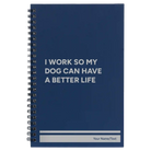 Small blue spiral notebook laser etched with 'My Dog' design