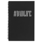 Small black spiral notebook laser etched with 'Dadlife' design