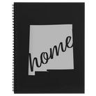 Large black spiral notebook laser etched with 'New Mexico home' design
