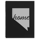 Large black spiral notebook laser etched with 'Nevada Home' design