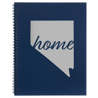 Large blue spiral notebook laser etched with 'Nevada Home' design