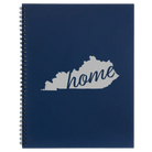 Large blue spiral notebook laser etched with 'Kentucky Home' design