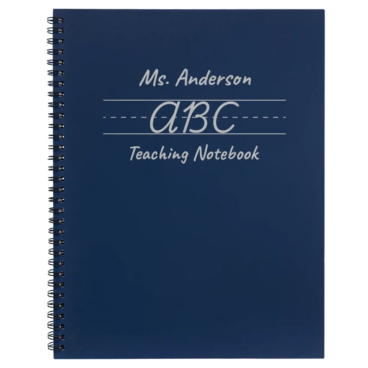Personalized Teaching Notebook Spiral Notebook (large) - Blue | Iconic ...