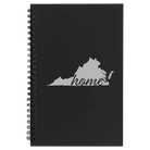 Small black spiral notebook laser etched with 'Virginia Home' design