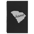 Small black spiral notebook laser etched with 'South Carolina Home' design