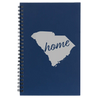 Small blue spiral notebook laser etched with 'South Carolina Home' design