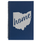 Small blue spiral notebook laser etched with 'Ohio Home' design
