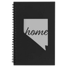 Small black spiral notebook laser etched with 'Nevada Home' design